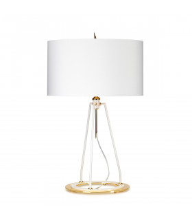 Ferrara 1 Light Table Lamp White Polished Gold-2