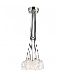 Rubin 7 Light Multi Arm Chandelier Polished Nickel Finish G9