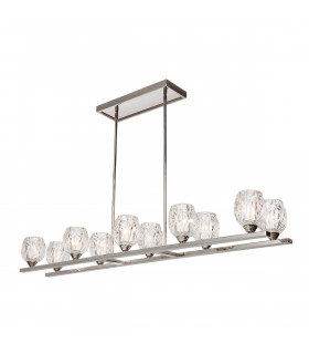Rubin 10 Light Ceiling Island Chandelier Pendant Bar Light Polished Nickel G9-1