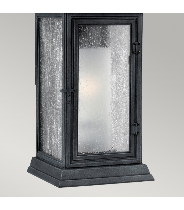 Shepherd 1 Light Outdoor Medium Wall Lantern Light Weathered Zinc IP44 E27-3