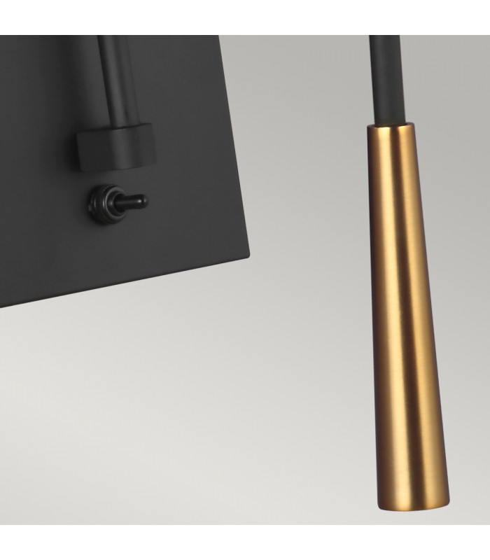 Simon 1 Light Wall Light Midnight Black E27-5