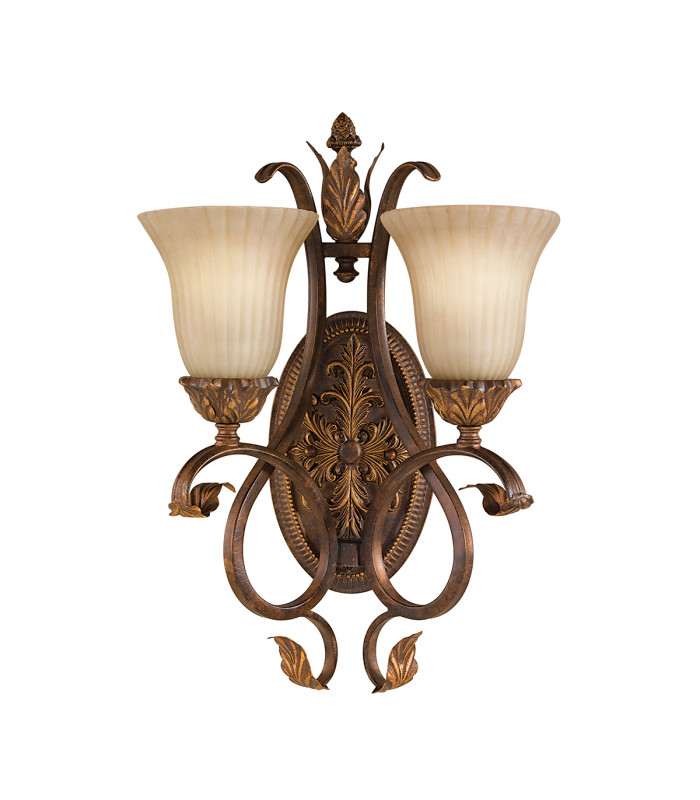 Sonoma Valley 2 Light Indoor Wall Light Aged Tortoise Shell E27-1