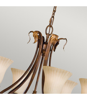 Sonoma Valley 6 Light Multi Arm Chandelier Aged Tortoise Shell Finish E27-2
