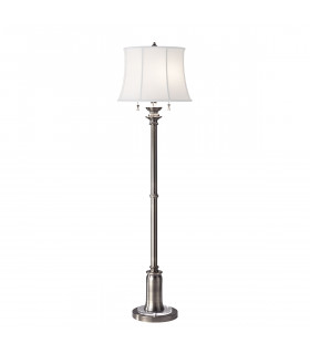 Stateroom 2 Light Floor Lamp Antique Nickel E27-1
