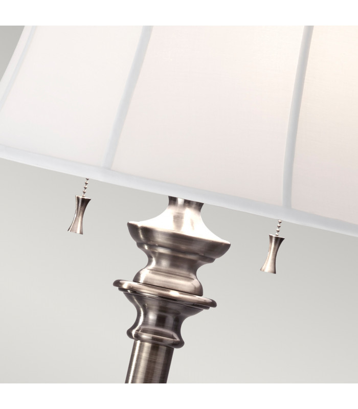 Stateroom 2 Light Floor Lamp Antique Nickel E27-3