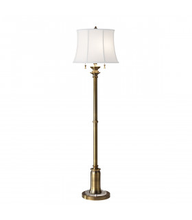 Stateroom 2 Light Floor Lamp Brass E27-1