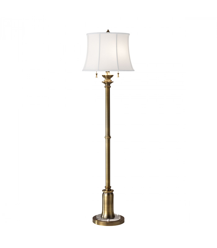 Stateroom 2 Light Floor Lamp Brass E27-1