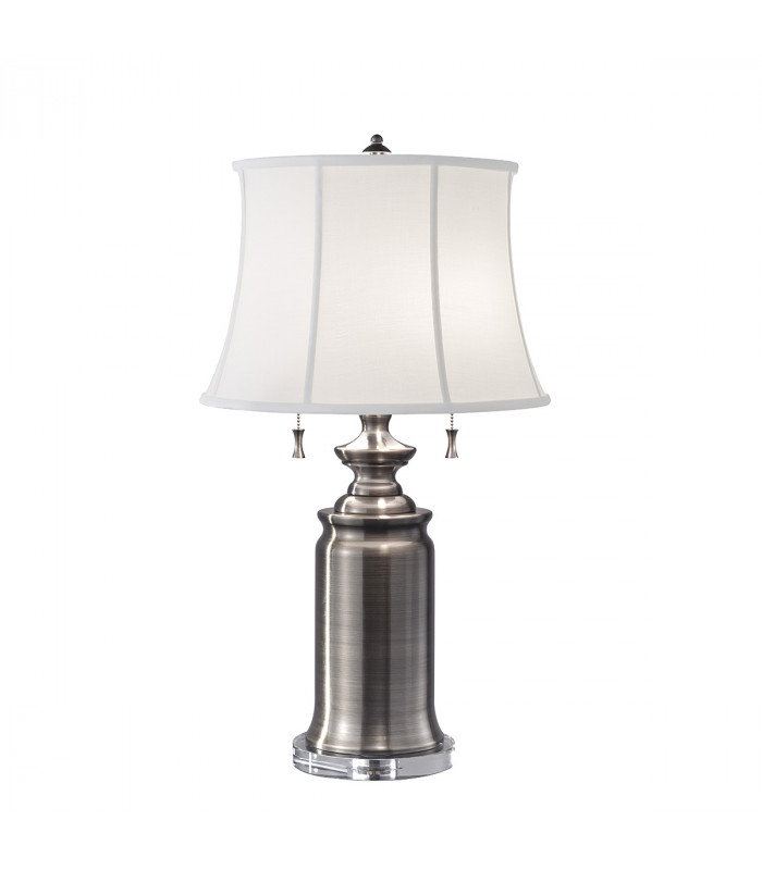 Stateroom 2 Light Table Lamp Antique Nickel E27-1