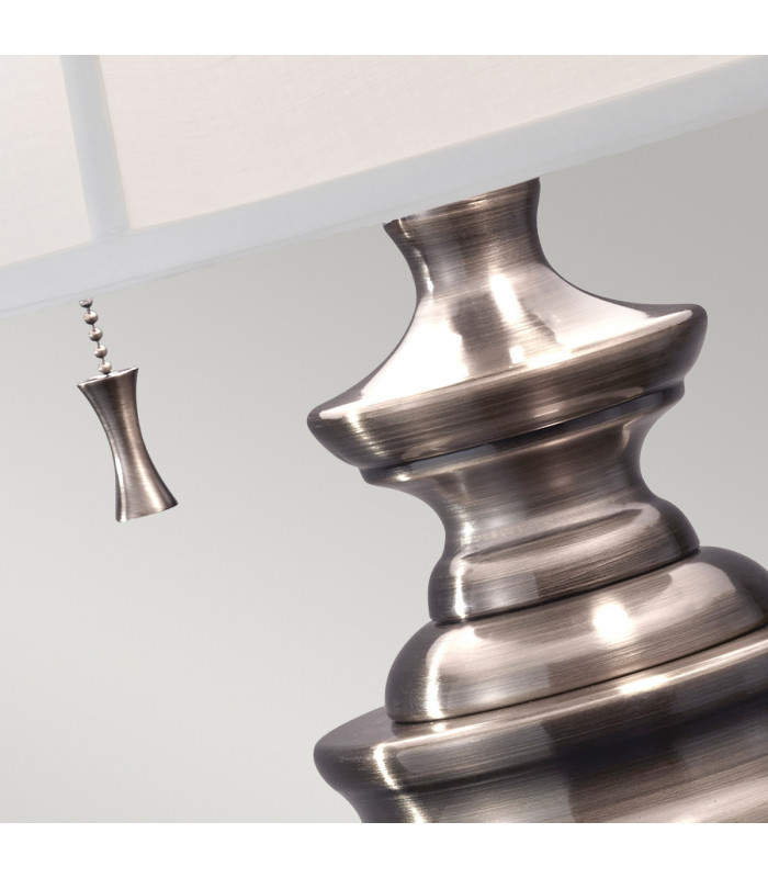 Stateroom 2 Light Table Lamp Antique Nickel E27-3