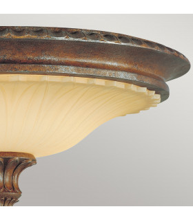 Stirling Castle 2 Light Flush Mount Ceiling Light British Bronze E27-2