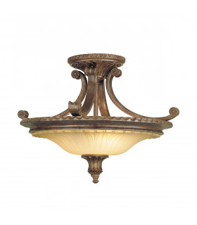 Stirling Castle 2 Light Semi Flush Ceiling Light British Bronze E27-1