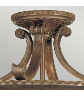 Stirling Castle 2 Light Semi Flush Ceiling Light British Bronze E27-2