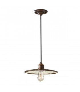 Urban Renewal 1 Light Dome Ceiling Pendant Bronze E27-1