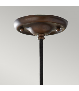 Urban Renewal 1 Light Dome Ceiling Pendant Bronze E27-2