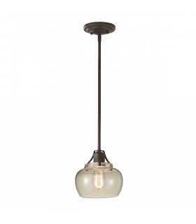 Urban Renewal 1 Light Dome Ceiling Mini Pendant Rust Iron E27-1