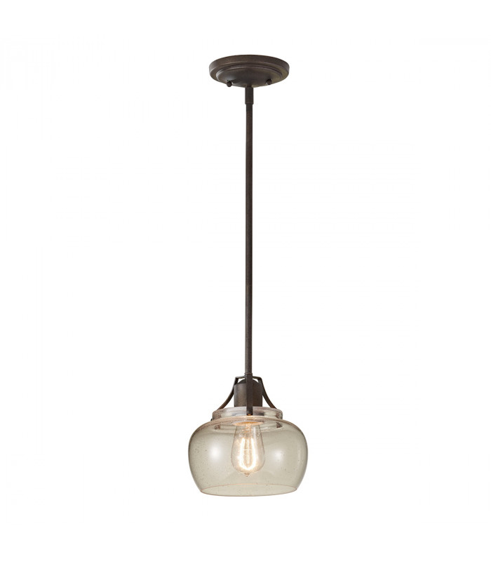 Urban Renewal 1 Light Dome Ceiling Mini Pendant Rust Iron E27-1