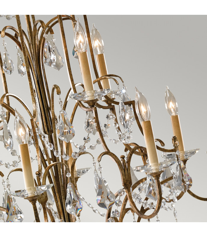 Valentina 12 Light Multi-Tier Chandelier Oxidised Bronze-3