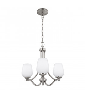 Vintner 3 Light Multi Arm Chandelier Satin Nickel-1