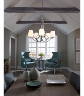 Vintner 5 Light Multi Arm Chandelier Satin Nickel-2