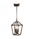 Yarmouth 3 Light Pendant Painted Aged Brass-1