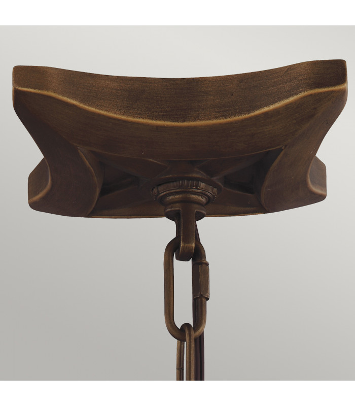 Yarmouth 3 Light Pendant Painted Aged Brass-2