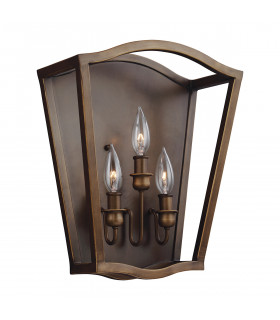 Yarmouth 3 Light Wall Light Painted Aged Brass-1