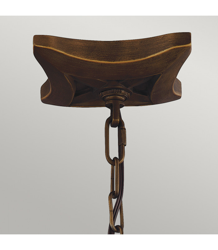 Yarmouth 6 Light Pendant Painted Aged Brass-3