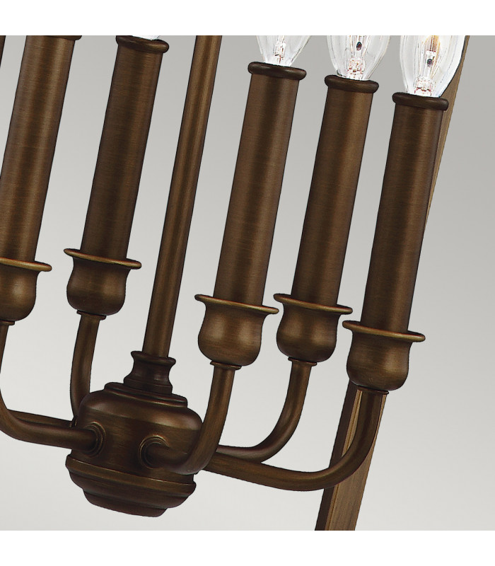 Yarmouth 6 Light Pendant Painted Aged Brass-5