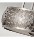 Zara 4 Light Cylindrical Ceiling Pendant Light Brushed Steel with Silver Fabric E27-4