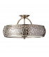 Zara 3 Light Semi Flush Ceiling Light Brushed Steel E27-1