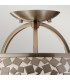 Zara 3 Light Semi Flush Ceiling Light Brushed Steel E27-2