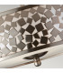 Zara 3 Light Semi Flush Ceiling Light Brushed Steel E27-4
