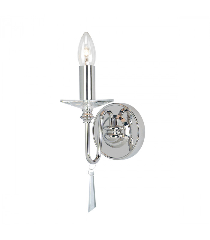 Finsbury Park 1 Light Indoor Candle Wall Light Polished Nickel - Shade Not Included E14-1