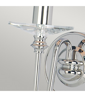 Finsbury Park 1 Light Indoor Candle Wall Light Polished Nickel - Shade Not Included E14-2