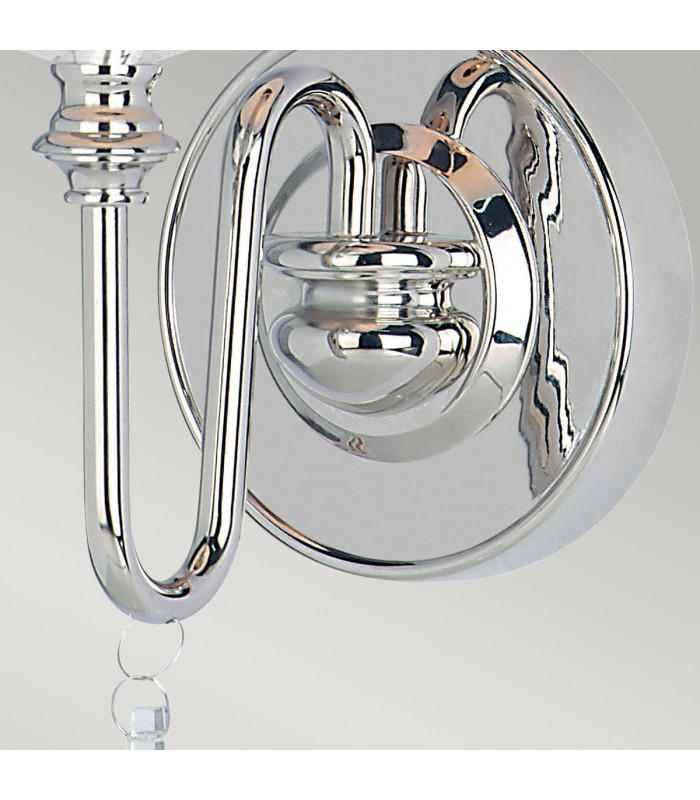 Finsbury Park 1 Light Indoor Candle Wall Light Polished Nickel - Shade Not Included E14-3