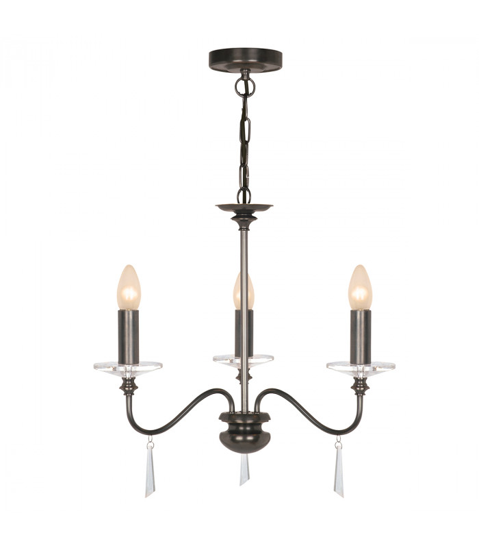 Finsbury Park 3 Light Chandelier Old Bronze-1