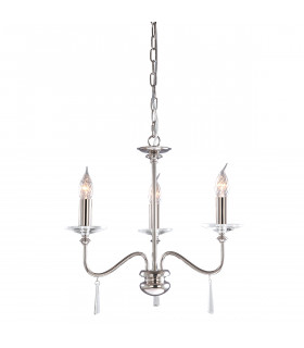 Finsbury Park Chandelier 3 Light Polished Nickel Finish E14-1