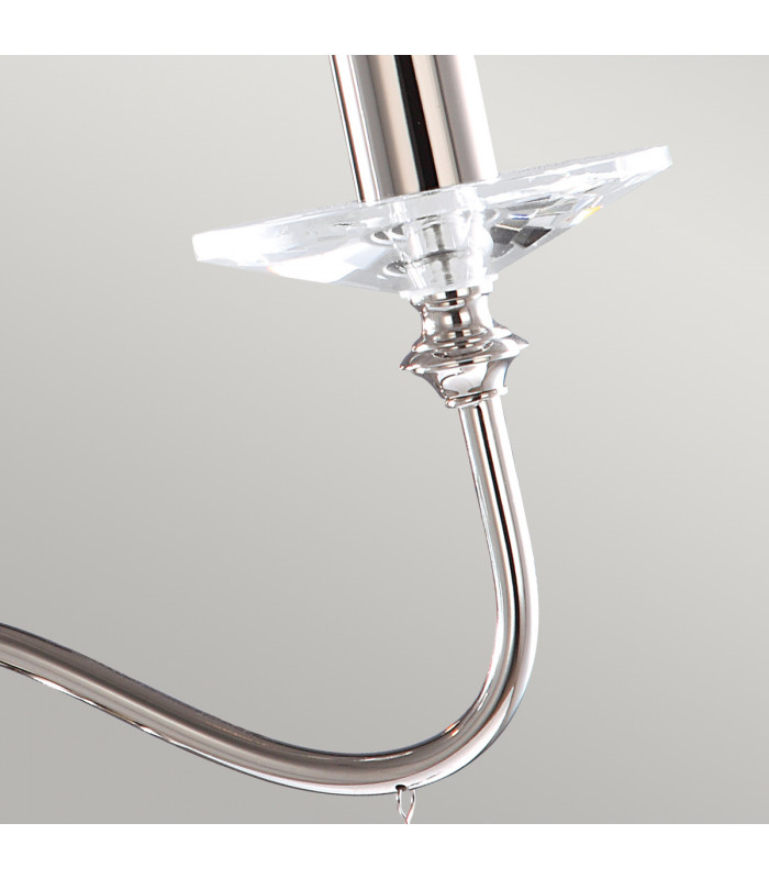 Finsbury Park Chandelier 3 Light Polished Nickel Finish E14-3
