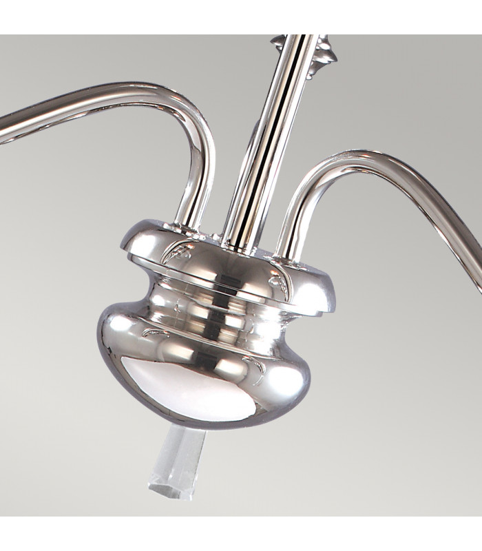 Finsbury Park Chandelier 3 Light Polished Nickel Finish E14-4