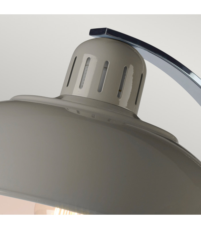 Franklin 1 Light Desk Lamp Tarpaulin Grey E27-2