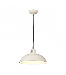 Franklin 1 Light Dome Ceiling Pendant Cream E27-1