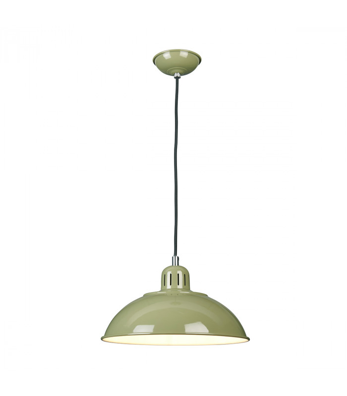 Franklin 1 Light Dome Ceiling Pendant Green E27-1