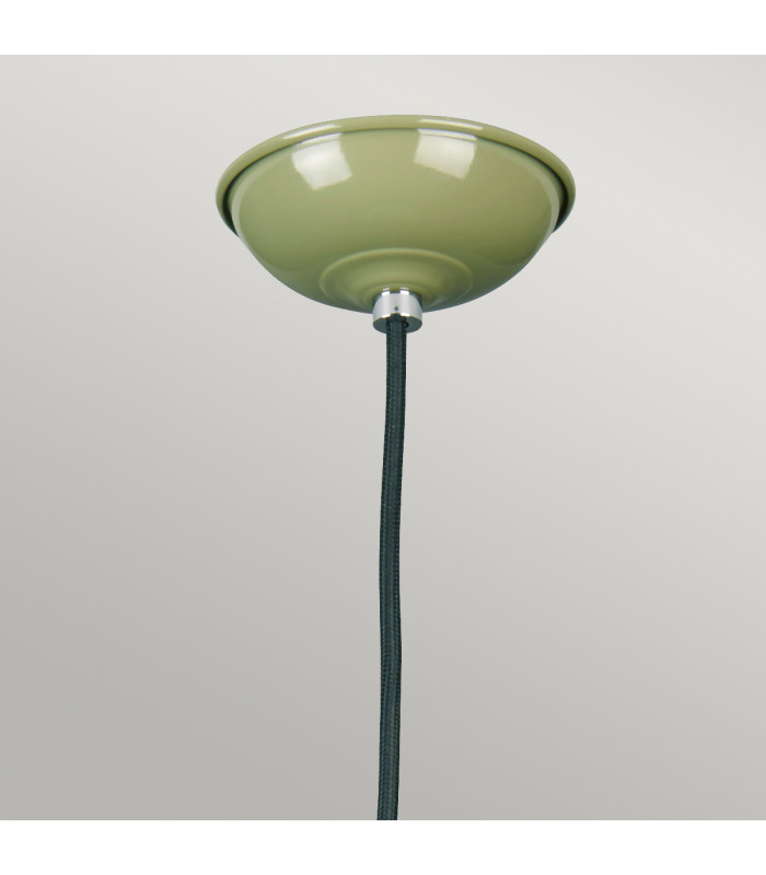 Franklin 1 Light Dome Ceiling Pendant Green E27-2