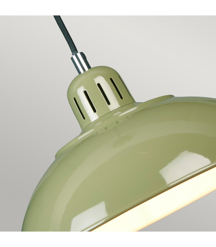 Franklin 1 Light Dome Ceiling Pendant Green E27-3