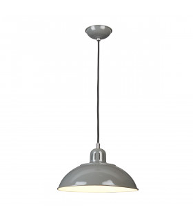 Franklin 1 Light Dome Ceiling Pendant Grey E27-1