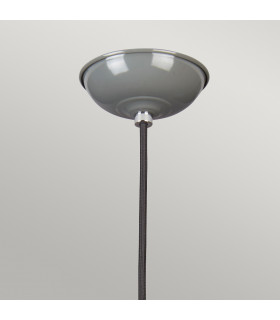 Franklin 1 Light Dome Ceiling Pendant Grey E27-2
