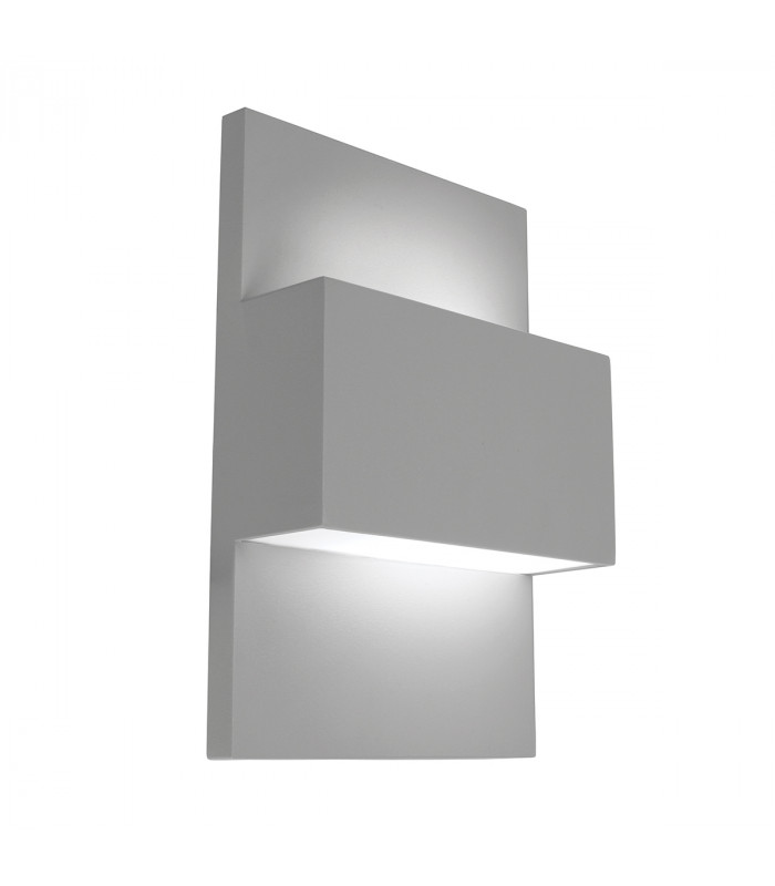 Geneve 1 Light Outdoor Up Down Wall Light Aluminium IP54 E27-1
