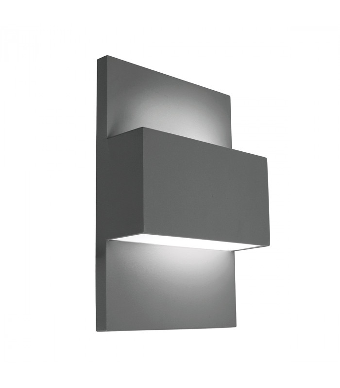 Geneve 1 Light Outdoor Up Down Wall Light Graphite IP54 E27-1