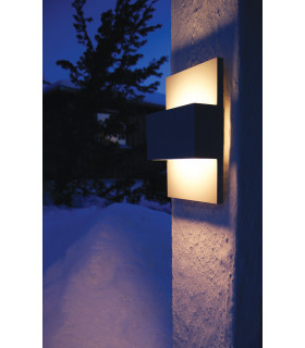 Geneve 1 Light Outdoor Up Down Wall Light Graphite IP54 E27-2