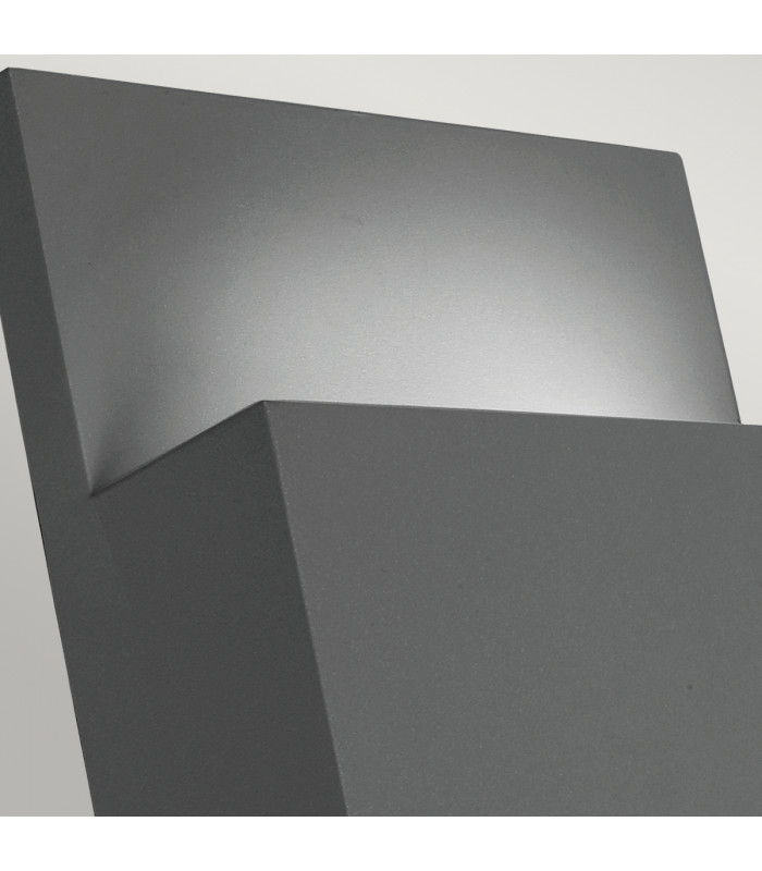 Geneve 1 Light Outdoor Up Down Wall Light Graphite IP54 E27-3